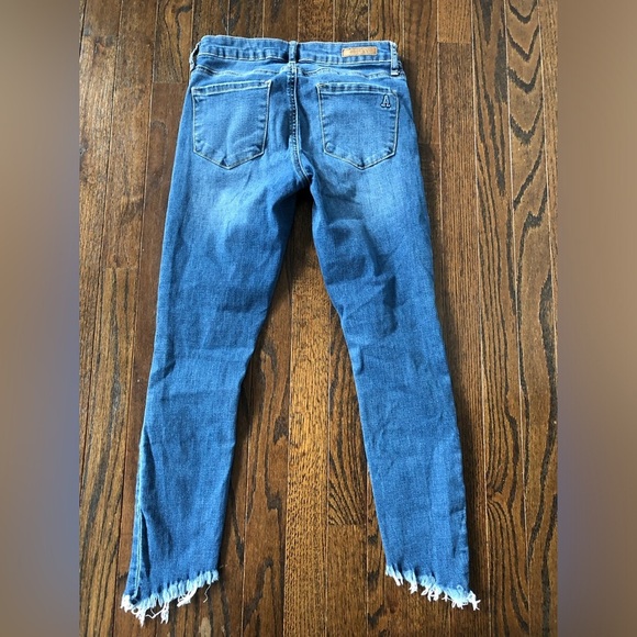 Articles of Society Women’s 25 Skinny Mid-Rise Distressed Raw Hem Vintage Jeans - Picture 11 of 12